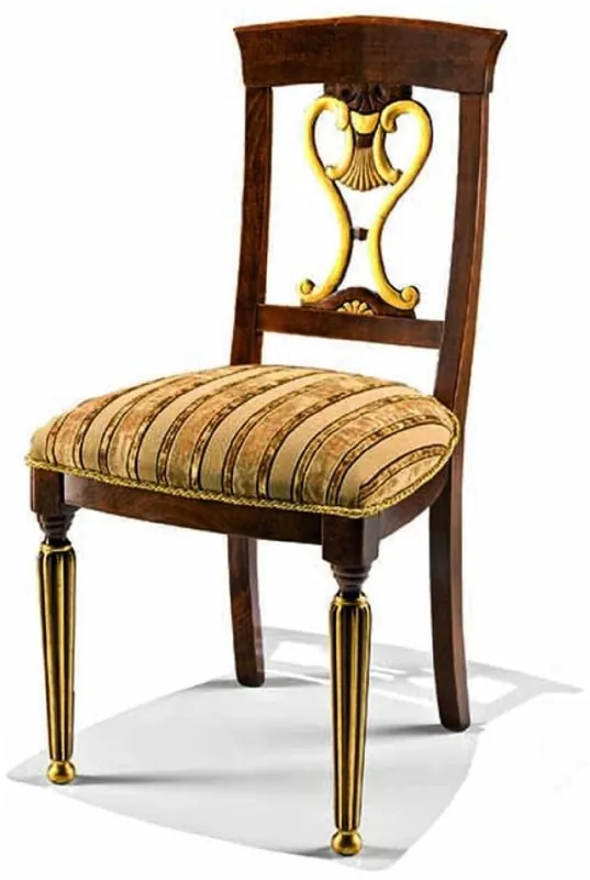 Wochenendangebot Casa Padrino Luxus Barock Esszimmer Stuhl Braun / Gold - Barock Möbel - Made in Italy
