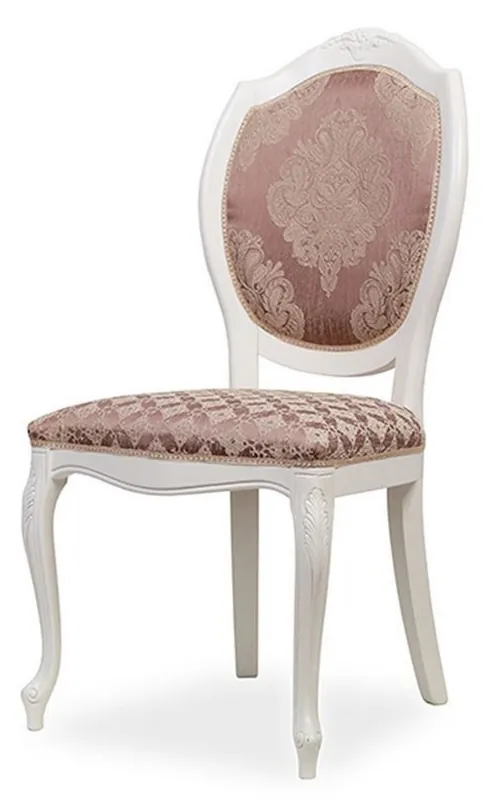 Sonderangebot Casa Padrino Luxus Barock Esszimmer Stuhl Lila / Beige / Weiß - Barockstil Küchen Stuhl - Prunkvolle Luxus Esszimmer Möbel im Barockstil - Barock Möbel