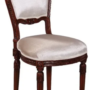 Ab Werk Casa Padrino Luxus Barock Esszimmer Stuhl Silber / Dunkelbraun 41 x 50 x H. 90 cm - Esszimmer Möbel im Barockstil - Luxus Möbel im Barockstil - Barock Interior - Barock Möbel