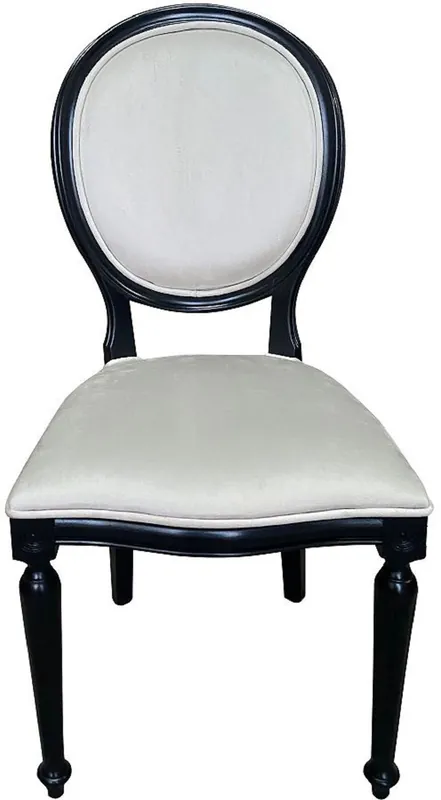 Ab Werk Casa Padrino Barock Esszimmer Stuhl Creme / Schwarz - Handgefertigter Antik Stil Stuhl - Esszimmer Möbel im Barockstil