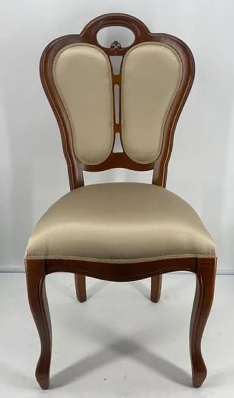 Mega-Angebot Casa Padrino Luxus Jugendstil Esszimmerstuhl Gold / Braun 48 x 43 x H. 104,5 cm - Gepolsterter Massivholz Stuhl - Jugendstil Esszimmermöbel