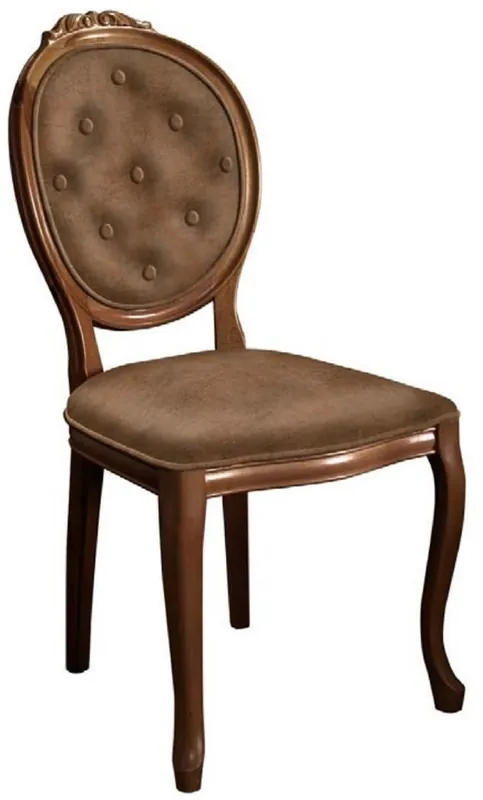 Günstig Casa Padrino Barock Esszimmerstuhl Braun - Handgefertigter Antik Stil Stuhl - Esszimmer Möbel im Barockstil