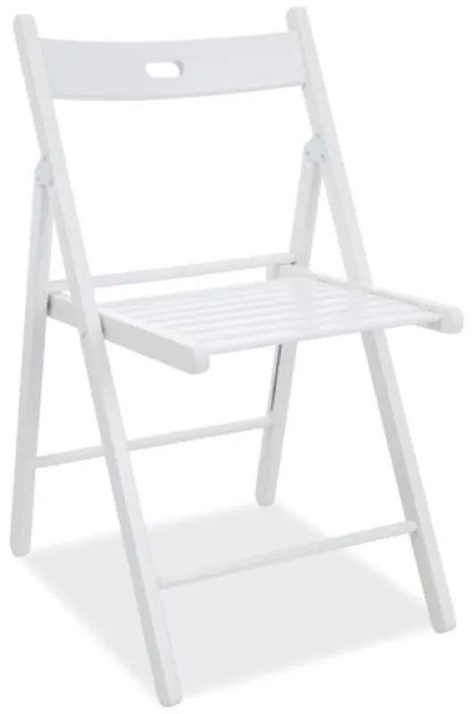 Casa Padrino Luxus Klappstuhl Weiß 40 x 43 x H. 78 cm - Massiver Buchenholz Stuhl - Holzstuhl mit Tragegriff Kostenfreie Lieferung