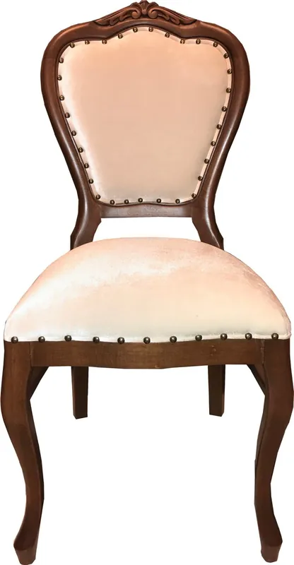 Casa Padrino Barock Luxus Esszimmer Stuhl Braun / Creme Samtstoff Mod2 - Barock Möbel Bestseller