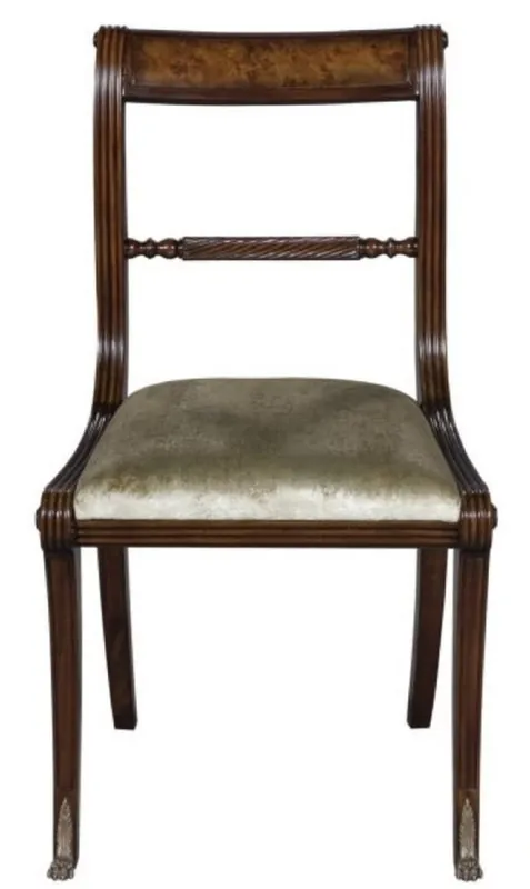 Kostenloser Versand Casa Padrino Luxus Barock Esszimmerstuhl Braun / Gold 50 x 51 x H. 86 cm - Luxus Qualität