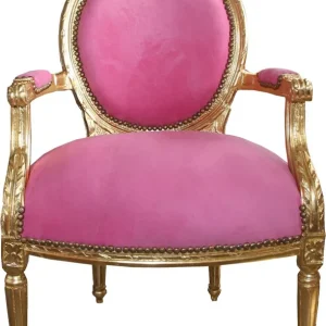 Ab Werk Casa Padrino Barock Medaillon Salon Stuhl Rosa / Gold - Möbel Antik Stil