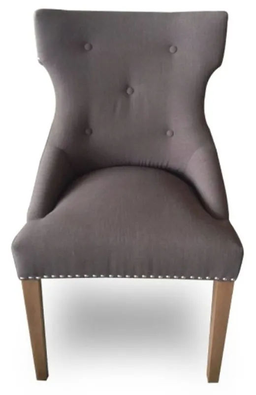 Super-Preis Casa Padrino Luxus Esszimmerstuhl Dunkelgrau / Braun 59 x 65 x H. 98 cm - Esszimmermöbel