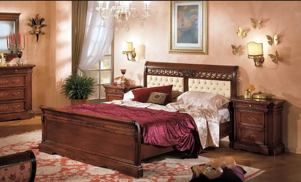 Schlafzimmer Bett Nachttisch Kleiderschrank Kommode Hotel Doppel Neu Set 3tlg. Markenware