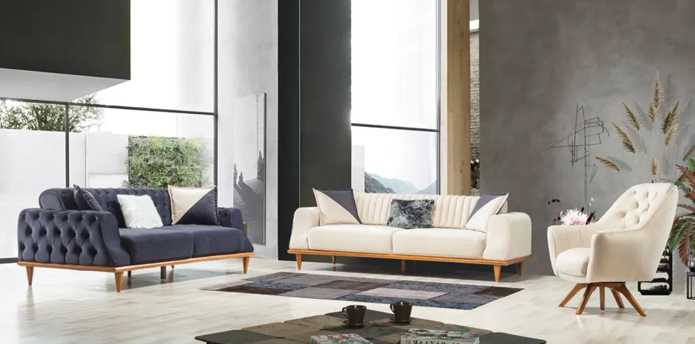 Sessel Beige 1 Sitzer Wohnzimmer Klassische Design Chesterfield Neu Im Sortiment