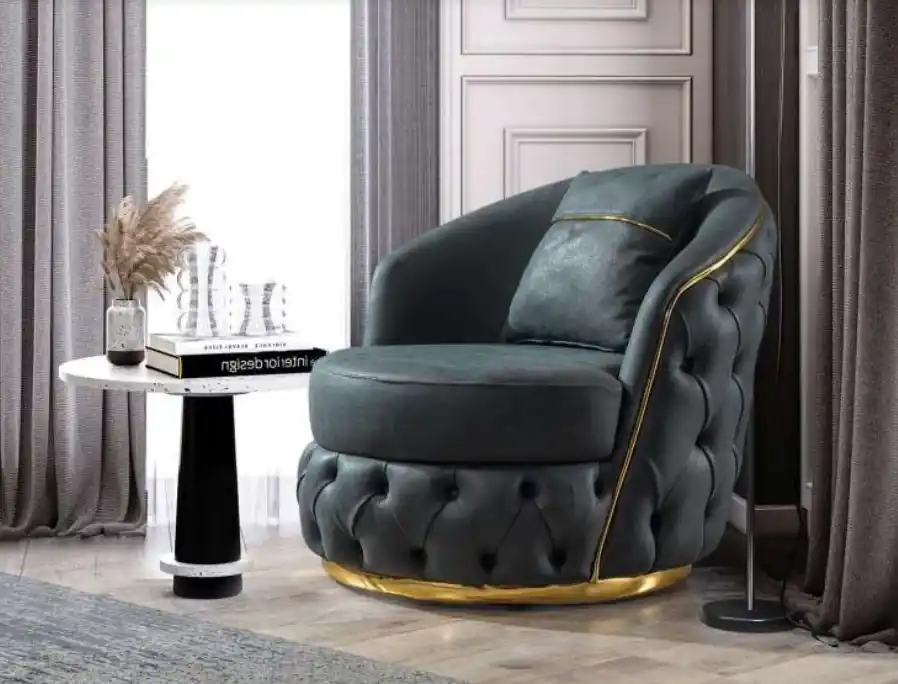 Aktuell Sessel Chesterfield Sitz Barock Rokoko Design Modern Wohnzimmer Polster Thron