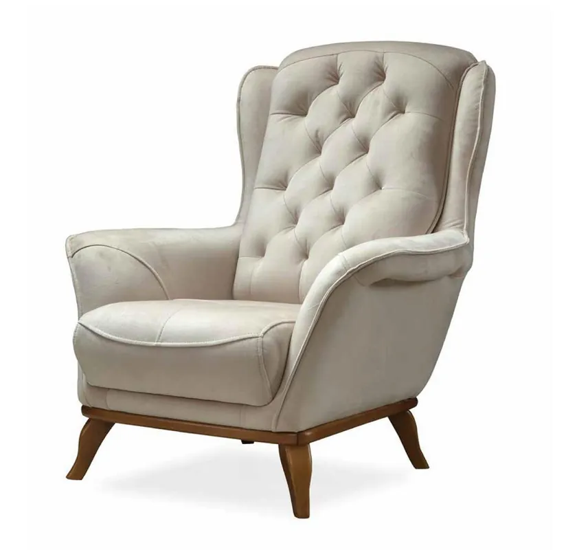 Sessel Luxus Design Möbel Klassisches Stil Design Textil Wohnzimmer Rabatt
