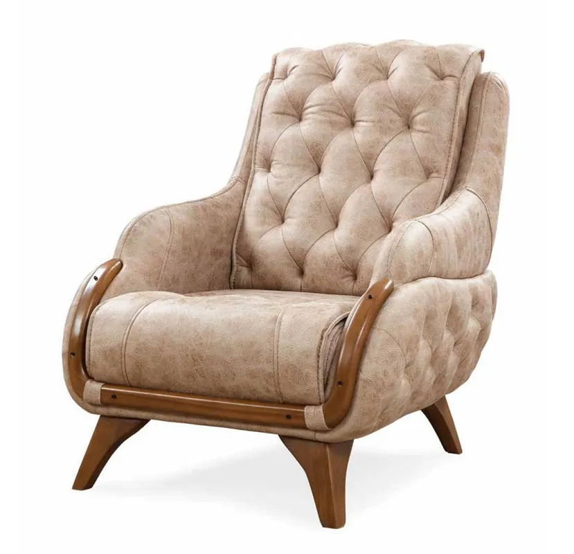 Neuheit Sessel Sitz Klassisch Design Wohnzimmer Polster Einsitzer Leder Stil