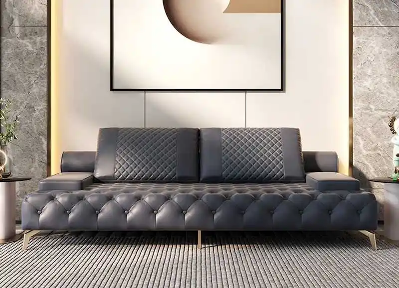 Billig Sofa 3 Sitzer Möbel Leder Dreisitzer Sofas Wohnzimmer Stil 3er Chesterfield