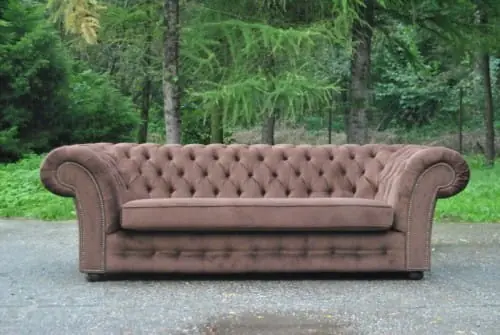 Gratis Versand Sofa 3 Sitzer Stoff Design Couch Polster Sofas Textil Modern Chesterfield Beige