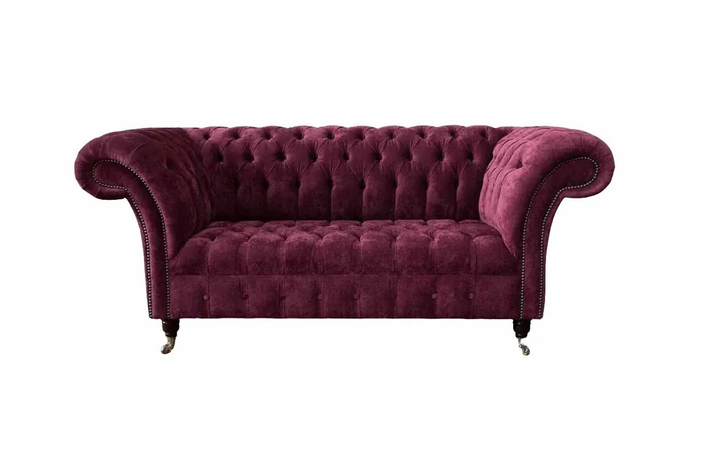 Heute Kaufen Sofa Luxus Textil Chesterfield Couch Sofas Polster 2 Sitzer Rosa Design