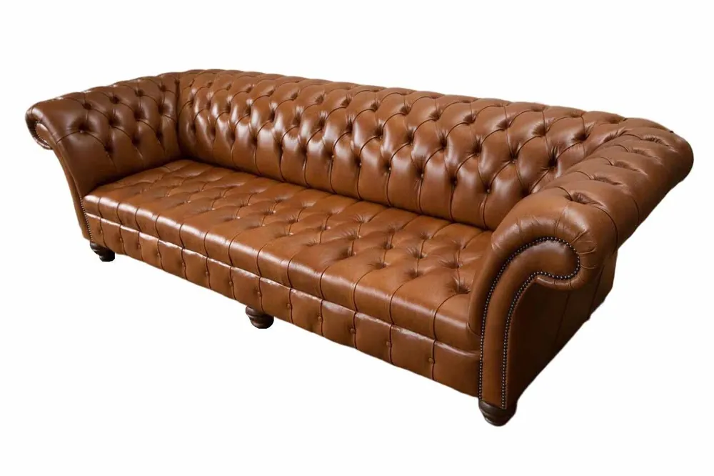 Sofa Wohnzimmer Chesterfield Couch Polster Sofas 4 Sitzer Leder xxl big Kracherpreis