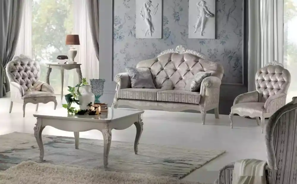Sofagarnitur 2 Sitzer Garnitur Samt Sessel Couchtisch Luxus Sofas Stoff Kostenfreie Lieferung