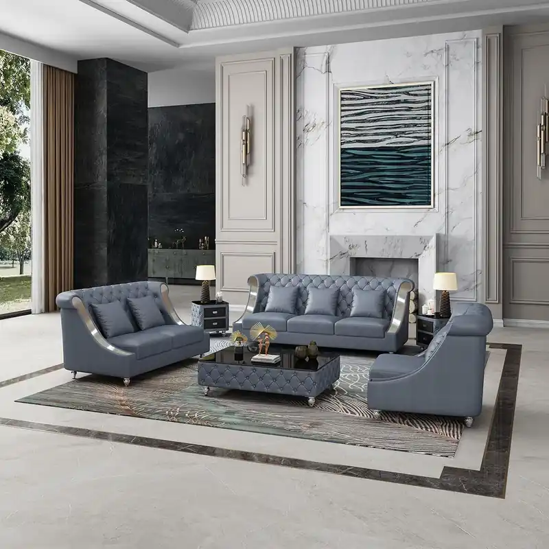 Sofagarnitur 3 2 1 Sitzer Set Design Sofa Couchen Polster Couch Modern Hochwertig