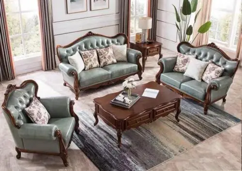 Sofagarnitur 3+2+1 Sitz Chesterfield Möbel Wohnzimmer Textil Sofa Top-Qualität