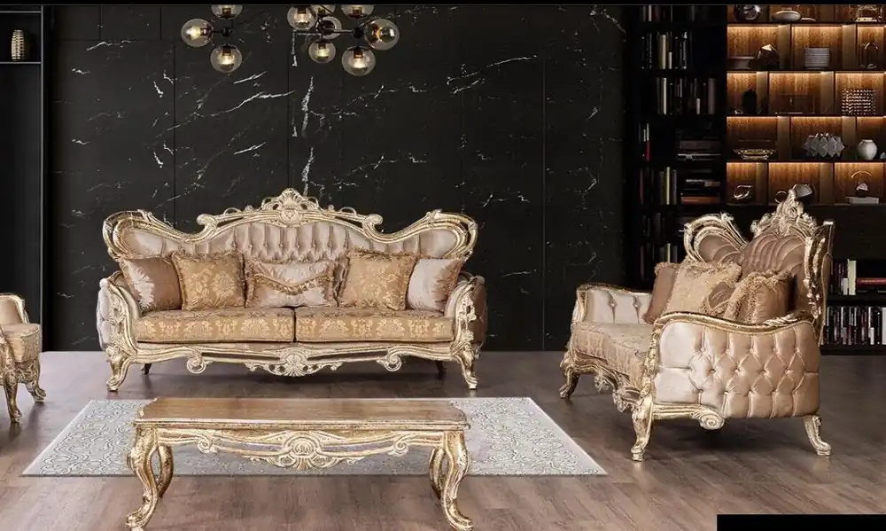 Sofagarnitur 3+3 Sitzer Sofa Sessel Sofas Relax Luxus Set Wohnzimmer Barock 2tlg Direkt Vom Hersteller