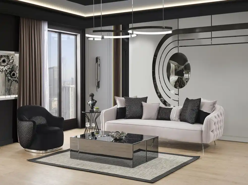 Sofagarnitur 31 Sitzer Couchtisch Komplett Set Designer 3tlg Wohnzimmer Preisknaller