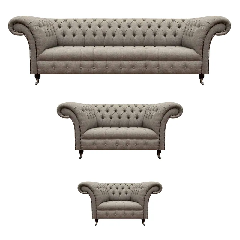 Sofagarnitur 3tlg Polstermöbel Dreisitzer Sofa Viersitzer Möbel Chesterfield Wochenendangebot