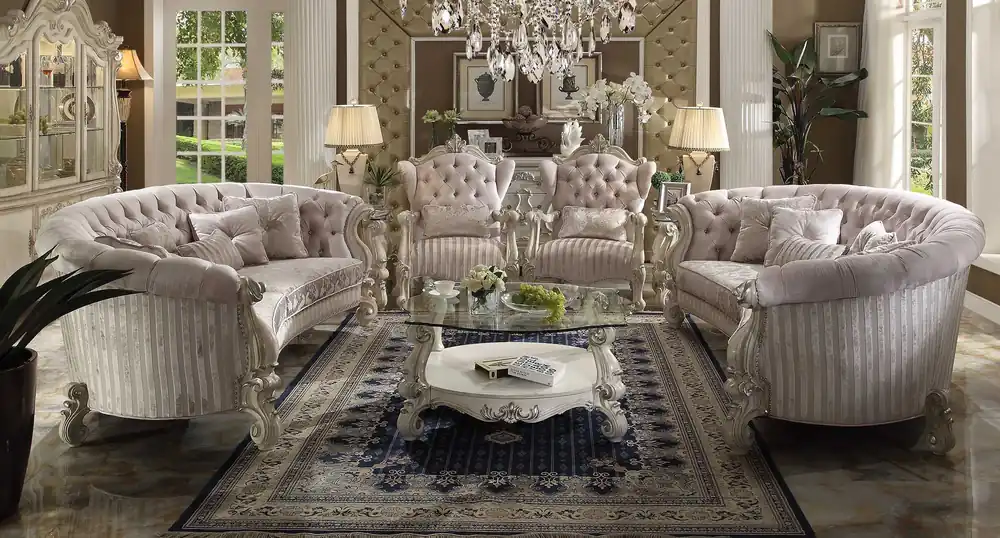 Sofagarnitur Barock Sitzer Wohnlandschaft Sofa Polster Garnitur Sofas 4tlg. Schneller Versand