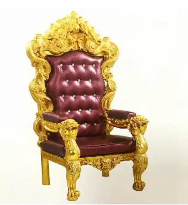Markenware Thron Sessel Königlicher Polster Chesterfield Samt 1 Sitzer Antik Stil Stühle