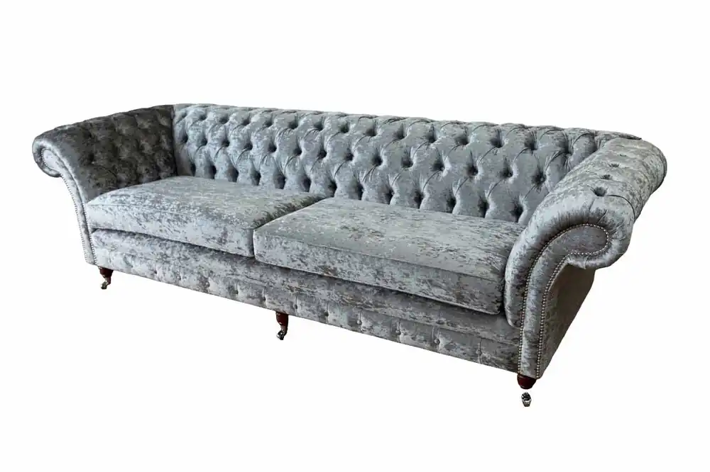 Viersitzer Sofa Sofas 4 Sitzer Chesterfield Wohnzimmer Stoff Design Sitz Günstig