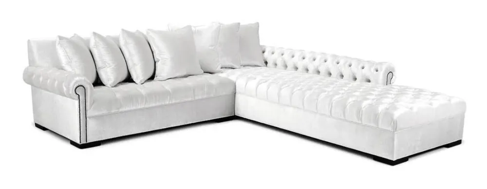 Meistverkauft Weiße Ecksofa Sofa Stoff Chesterfield Design Couchen Polster Sofas Luxus Möbel