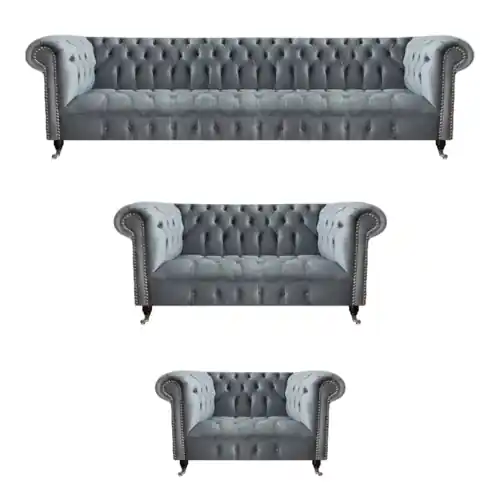 Sofort Bestellen Wohnzimmer Chesterfield Möbel Sofagarnitur 3tlg Neu Luxus Einrichtung