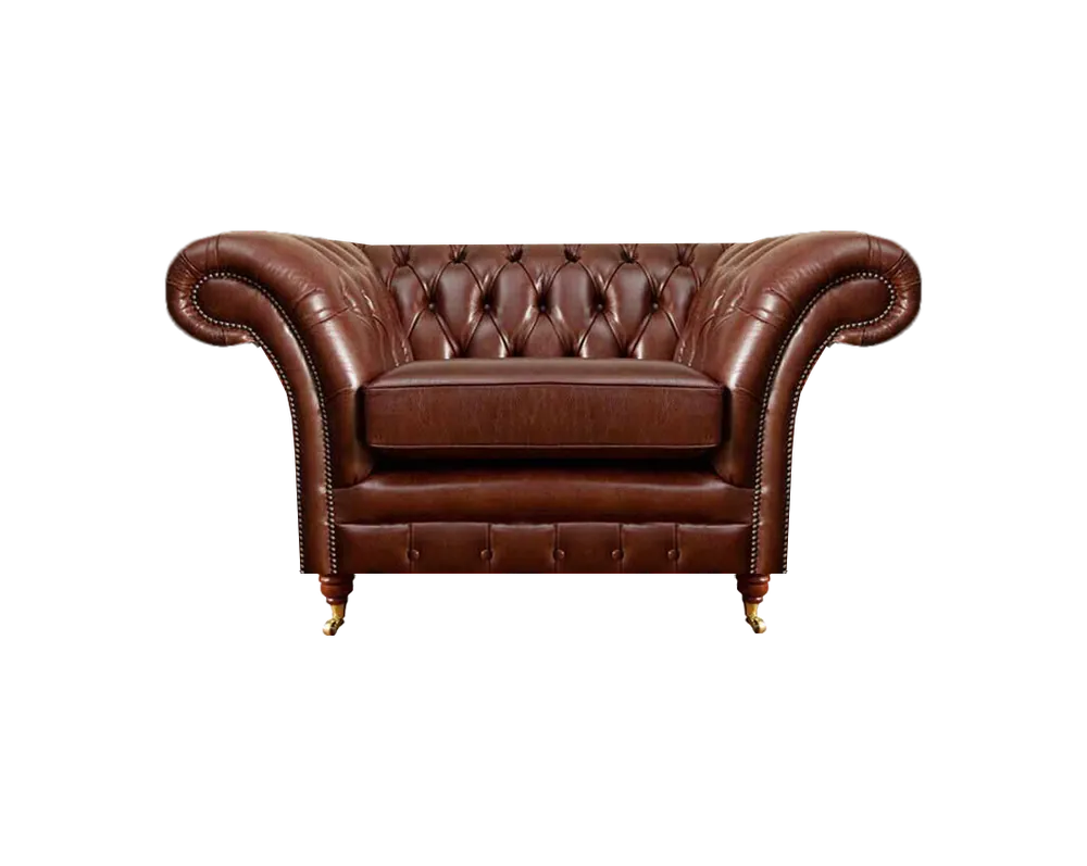 Hochwertig Wohnzimmer Sessel Braun Chesterfield Einrichtung Couch Polstersitz Neu
