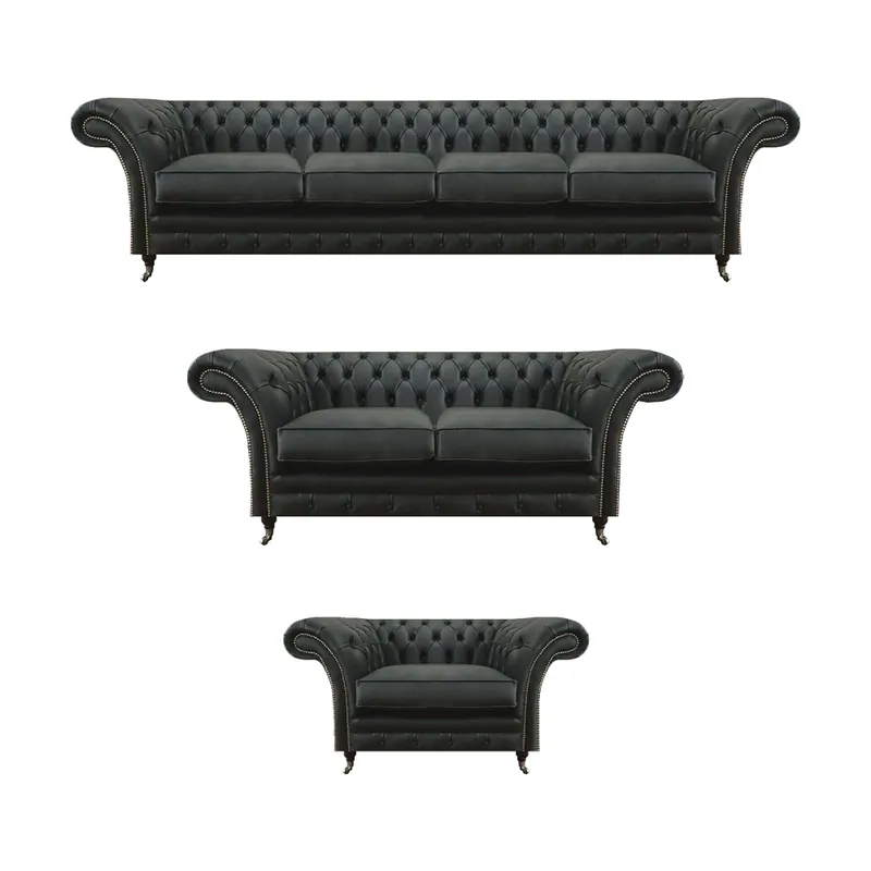 Mega-Angebot Wohnzimmer Sofas Chesterfield Einrichtung Modern Polsteritz Set 3tlg Neu