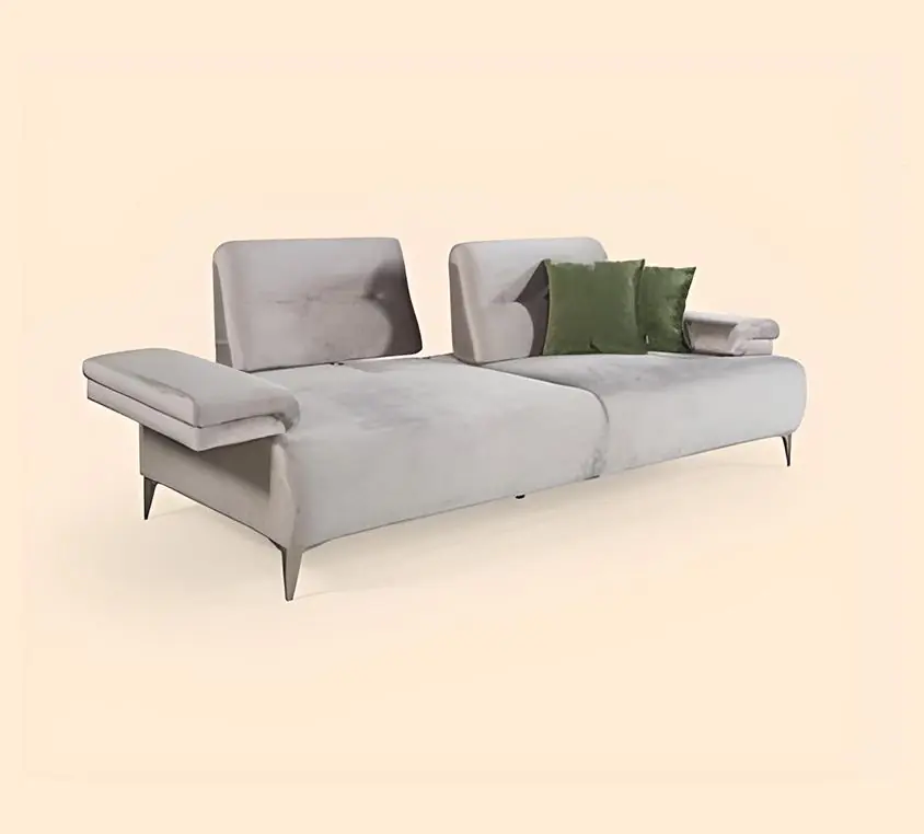 Heißes Angebot Hellbeiges Sofa Designer 3-Sitzer Wohnzimmer Edle Couchen Moderne Sofas