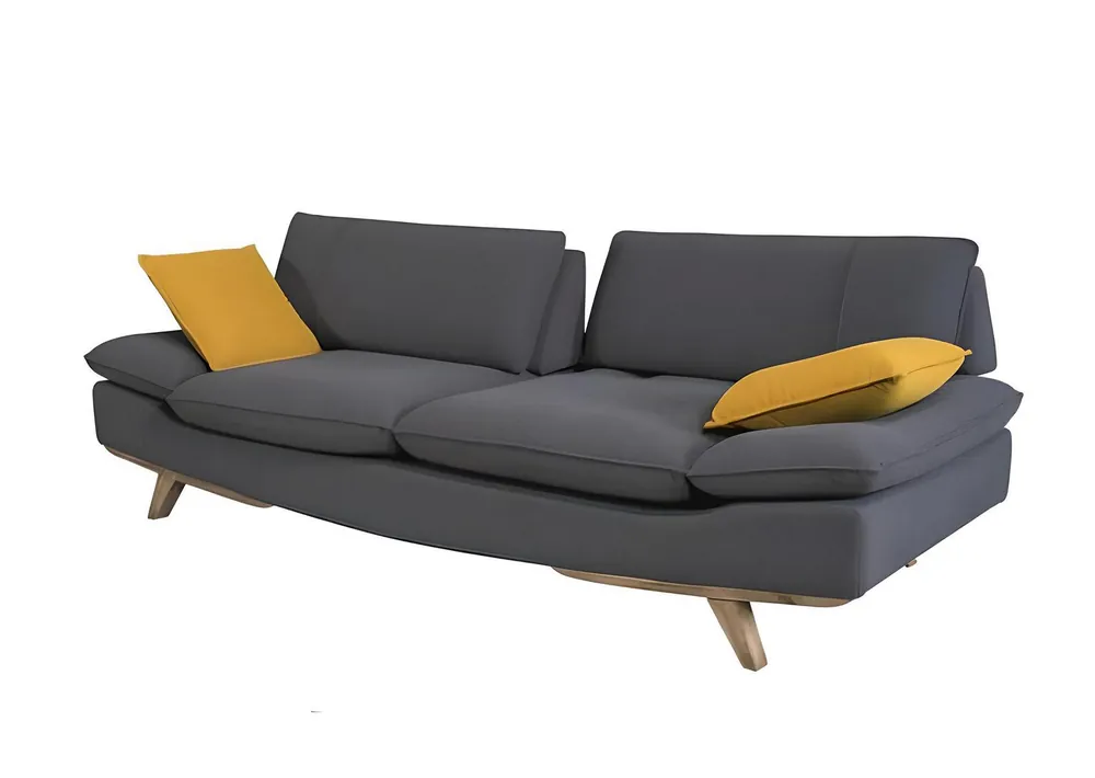 Abverkauf Stilvolles Graues 3-Sitzer Sofa Moderne Luxuriöse Wohnzimmer Couchen