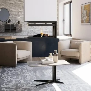 2x Sessel mit Couchtisch Wohnzimmer Komplett Möbel Desing Einrichtung Garnitur Preiswert