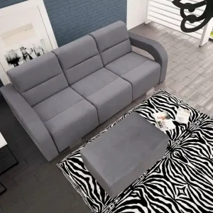 3 Sitzer Luxus Bank Sofa Couch Blau Wohnzimmer Kanzlei Möbel Sonderaktion