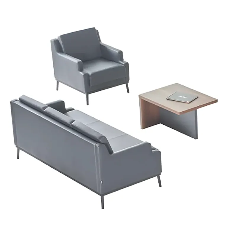 Neuheit Arbeitszimmer-Set 3tlg 3-Sitzer Sessel Couchtisch Modern Dunkelgrau
