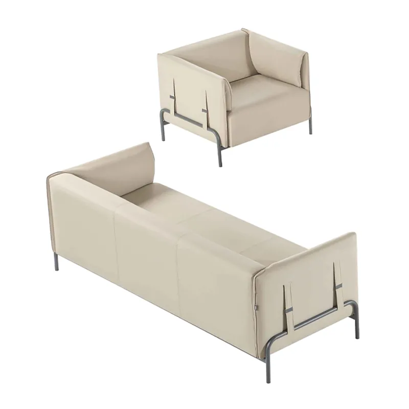 Arbeitszimmer-Set 2tlg 3-Sitzer Sessel Beige Einfarbig Kissen Wohnzimmer Gleich Bestellen
