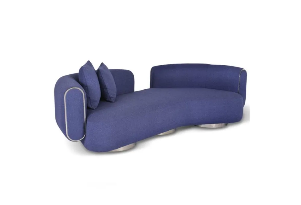 Zertifiziert Blauer Dreisitzer Luxus 3 Sitzer Couch Moderne Sitzmöbel Wohnzimmer