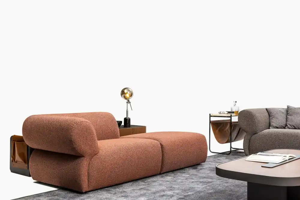 Expressversand Brauner Polster Dreisitzer Luxus Wohnzimmer Sofa Modernes Design Couch