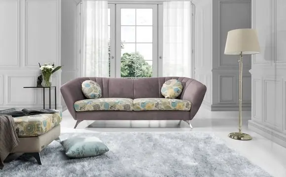 Design 3 Sitzer Relax Club Sofas Lounge Sofa Textil Polster Couch Stoff Couchen Schnäppchen