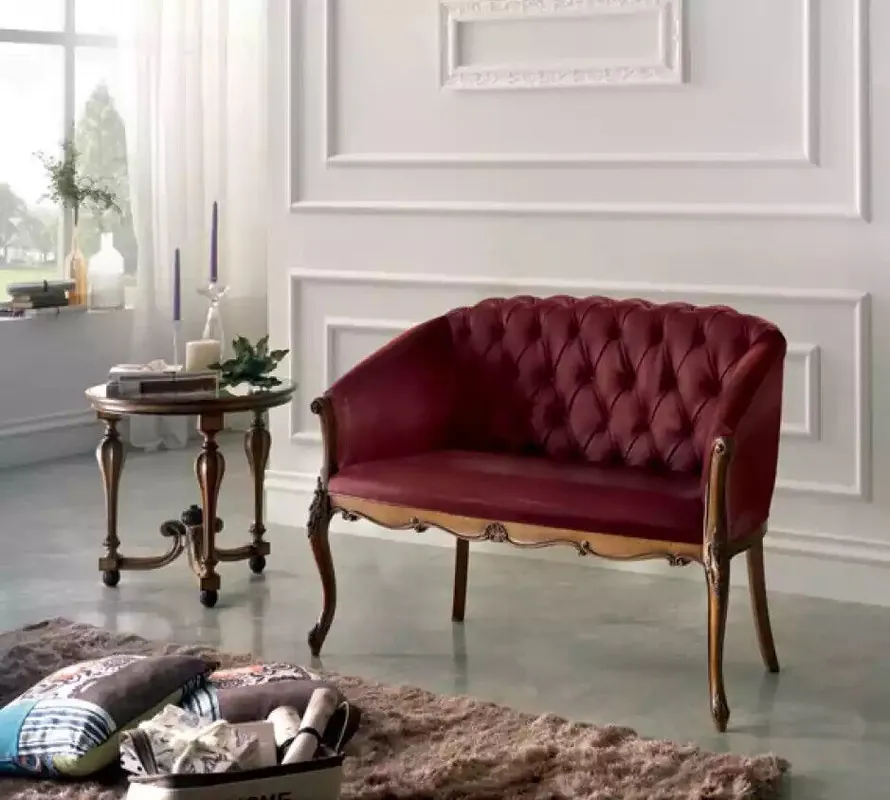 Heute Kaufen Design Chesterfield Sofa 2 Sitzer Couch Luxus Klassische Textil Sofas