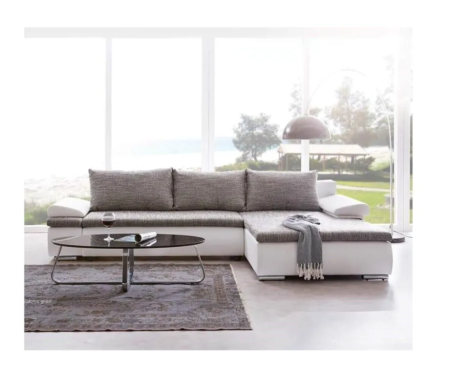 Nur Heute Design Ecksofa Schlafsofa Bettfunktion Couch Leder Textil Polster Sofas Stoff