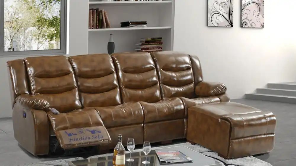 Echt Design Sofa 4 Sitzer Wohnzimmer Möbel Luxus Sofa Pouffe Luxus Möbel