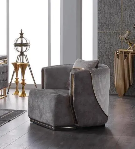 Weltweiter Versand Designer Sessel Wohnzimmer Luxus Modern Sitz Textil Möbel Polstersessel