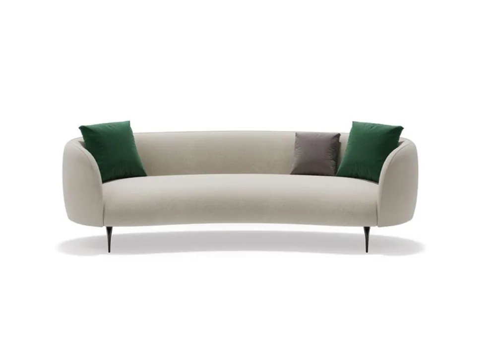 Designer Weißer Dreisitzer Wohnzimmer 3-Sitzer Couch Textil Couchen Neu Aktuell