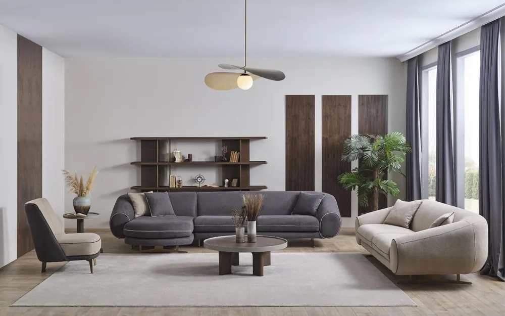 Saisonangebot Designer Wohnzimmer Garnitur L-Form Sofa 3-Sitzer Sessel Polster Möbel