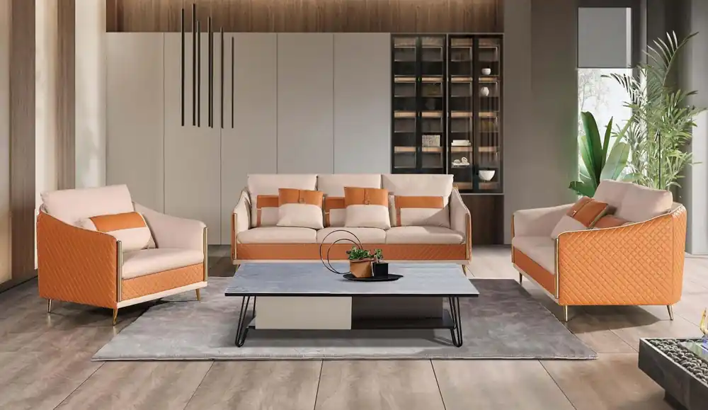 Limited Edition Designer-Sofa Sofa 3 Sitzer Modernes Sofa Wohnlandschaft Ledersofa