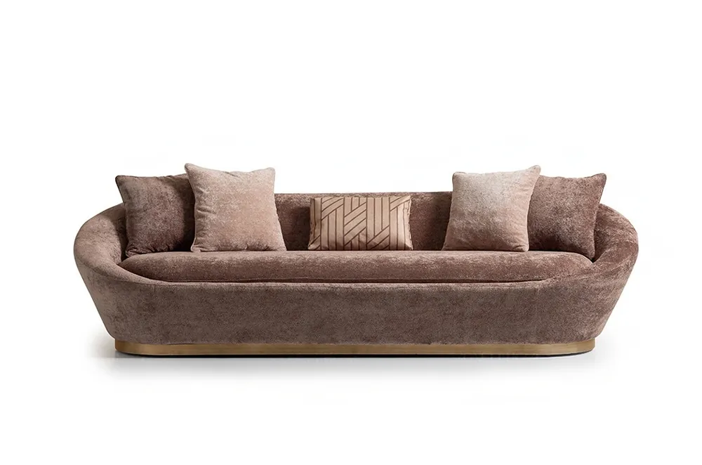 Dreisitzer Sofa 3 Sitzer Stoffsofa Beige Luxus Polstersofa Couch Stoff Begrenztes Angebot